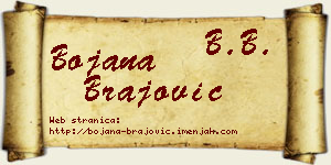 Bojana Brajović vizit kartica